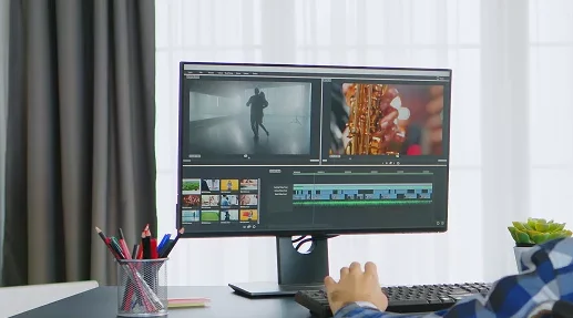 best ai video editor feature image showing editing interface of video