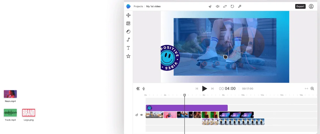invideo best ai video editor interface