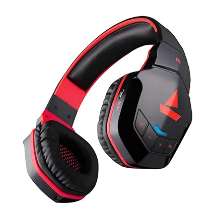 boat rockerz headphone wireless of black and red color