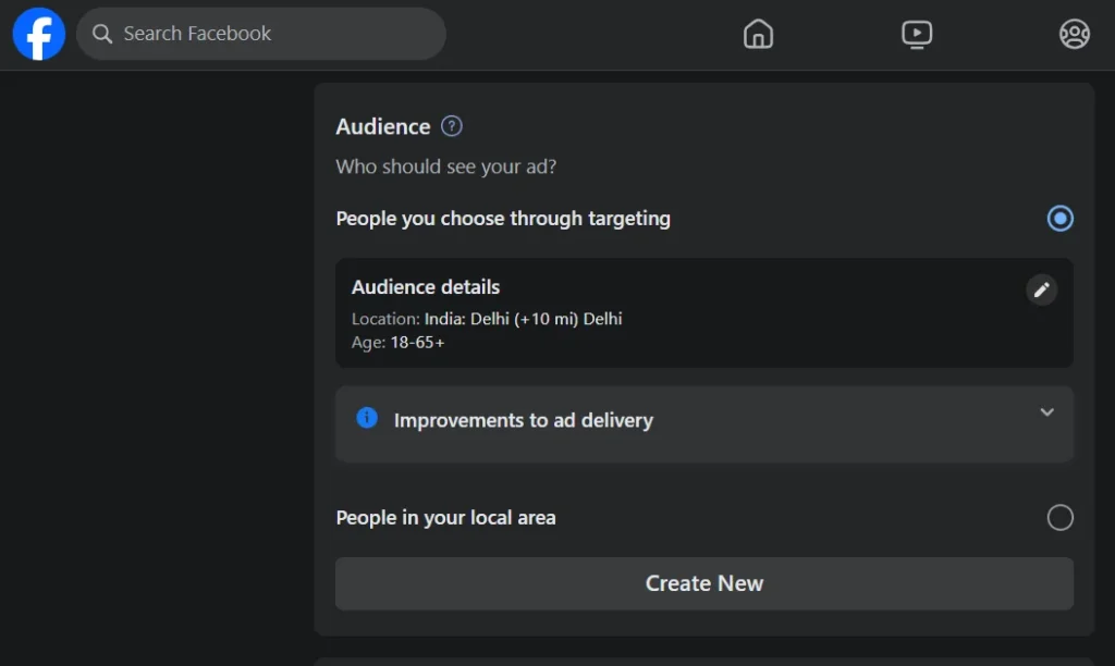 Facebook AdManager to filter niche market for dropshipping in India